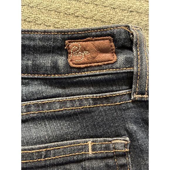 PAIGE Peg Skinny Jeans size 28 waist blue denim stretch - Picture 3 of 6